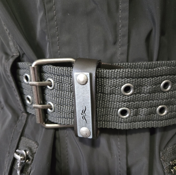 MARC AUREL Olive Green Belted Hidden Hood Jacket. Size 40/ Medium - Picture 3 of 16